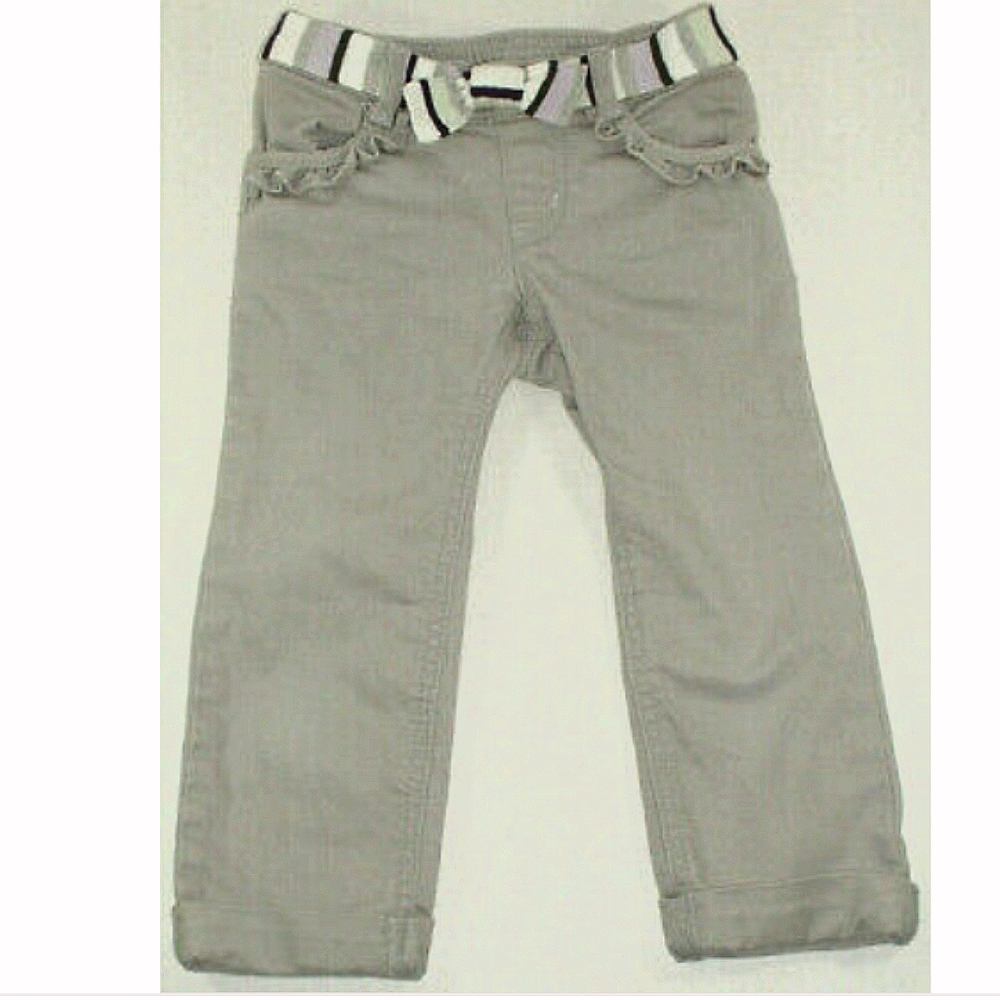 Gymboree 2t Skinny Jeans Gray girls belted cuffed